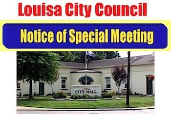 Louisa City Council Special Meeting September 15, 2020–7:00pm