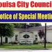 Louisa City Council Special Meeting September 15, 2020–7:00pm