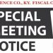 September 21, 2020 Special Lawrence Co. Fiscal Court Meeting Agenda  9:00 a.m.