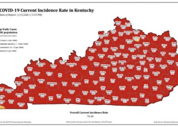 Kentucky reports 3,096 new COVID-19 cases, 32 deaths; positivity rate down to less than 12%