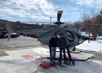 KENTUCKY STATE POLICE ‘LENDS A COPTER’ TO HELP AEP WITH DAMAGE TODAY