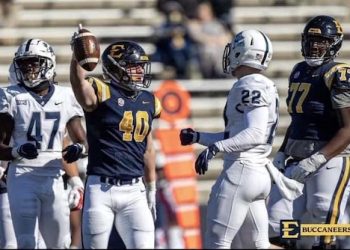 Former Lawrence Co. football star Noah West helps East Tennessee St. to opening game victory over Samford