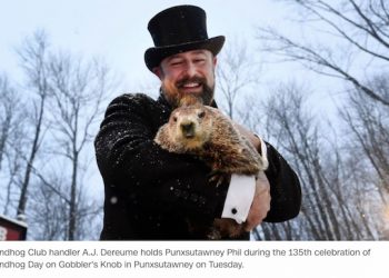 Punxsutawney Phil predicts six more weeks of rough weather on ‘Groundhog’s Day’