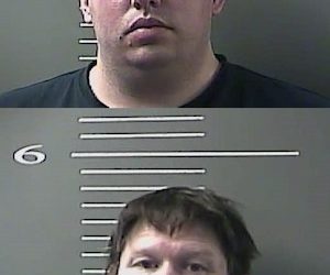 TWO MEN ARRESTED TUESDAY EVENING AFTER FELONY THEFT AND FLEEING FROM POLICE AFTER STEALING SEVERAL HUNDRED DOLLARS IN BEEF JERKY FROM LOUISA WALMART