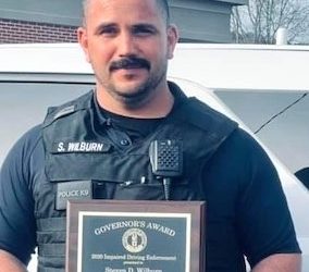 LOUISA POLICE OFFICER RECEIVES AWARD FOR IMPAIRED DRIVING ARRESTS