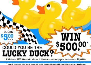 RUBBER DUCK DERBY SET FOR MAY 29TH AT FORT GAY BRIDGE