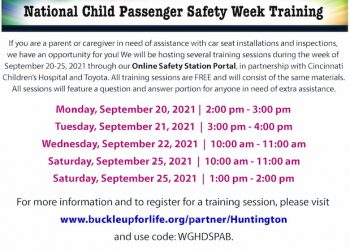 Louisa Police Department has items for those in need of car seats or booster seats