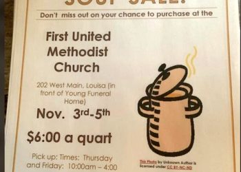 CHEESY SOUP SALE TIME AT LOUISA FIRST UNITED METHODIST