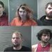 FIVE LOUISA RESIDENTS ARRESTED AFTER SERVING OF ARREST AND SEARCH WARRANTS AT HOME YIELDS TO DISCOVERY OF LARGE CACHE OF METH, HEROIN, CASH AND GUNS