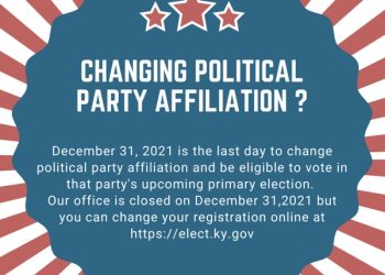 ADAMS REMINDS VOTERS OF DEADLINE TO SWITCH PARTIES