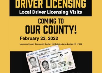 POPUP DRIVERS LICENSING COMING FEBRUARY 23 IN LAWRENCE COUNTY