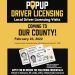 POPUP DRIVERS LICENSING COMING FEBRUARY 23 IN LAWRENCE COUNTY