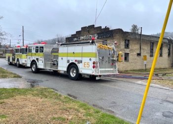 FIRE AT OLD COMPTON’S GARAGE THIS MORNING QUICKLY DOUSED BY LVFD