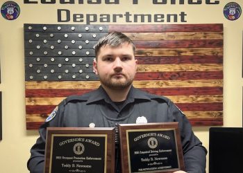 LOUISA POLICE OFFICER WINS STATE AWARDS FOR DUI, SEATBELT CITATIONS