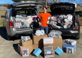 2021 Rogers Scholar Trey Hall donates blankets to more than 70 Lawrence County students  