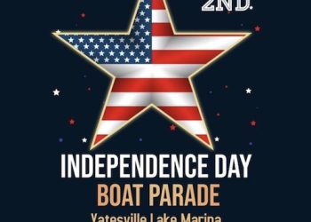 INDEPENDENCE DAY BOAT PARADE AT YATESVILLE LAKE