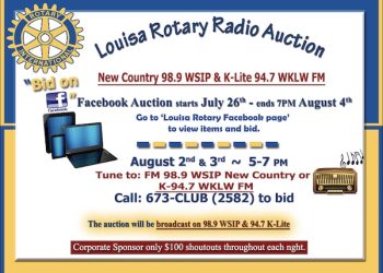 LOUISA ROTARY AUCTION BEGINS TODAY ONLINE!