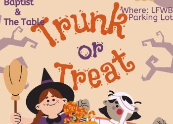 Join Louisa Freewill Baptist and The Table Church for TRICK OR TREAT OCT. 29