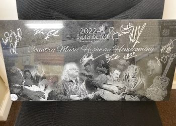 Plenty of raffle tickets left for AUTOGRAPHED 12 x 24 granite commemorative plaque, chief says