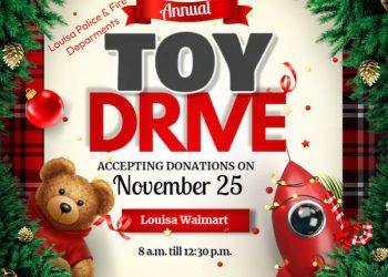 Louisa Police and Fire Departments will be accepting TOY DRIVE donations on Black Friday