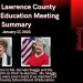 SEE REPLACES PRESTON AS LAWRENCE BOE CHAIRMAN; BOARD READY TO PROCEED WITH BUILDING PROJECTS AND TAX