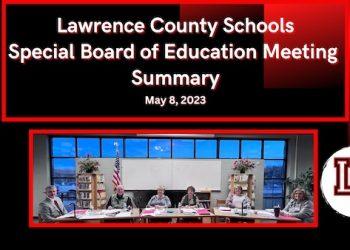 Special Lawrence County Board of Education Meeting, May 8, 2023