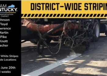 LAWRENCE COUNTY IS INCLUDED IN DISTRICT WIDE STRIPING BY KY DOT