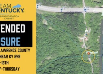 ROUTE 581 IN LAWRENCE COUNTY, KY CLOSURE BEGINS MONDAY, JULY 10, THROUGH THURSDAY, JULY 13