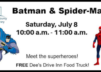 Batman and Spiderman Coming to Louisa Today!!!