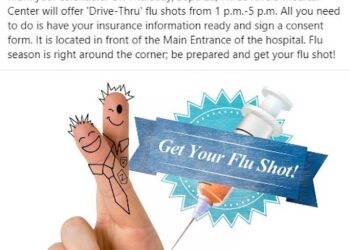 TRMC OFFERING ‘DRIVE THRU’ FLU SHOTS THURSDAY, SEPT. 28