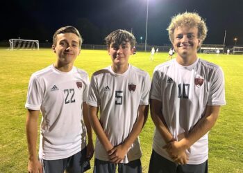 SENIOR BLAKE MAYNARD SCORES 20 GOALS IN THREE VICTORIES FOR LAWRENCE CO. BOYS SOCCER