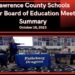 Lawrence County Board Of Education Regular Meeting @ FALLSBURG ELEMENTARY