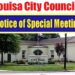 Louisa City Council Special Meeting October 17, 2023–6:00Pm