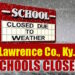 LAWRENCE COUNTY SCHOOLS: will NOT be in session on Tuesday, January 16, 2024 (traditional SNOW day) or Wednesday, January 17, 2024