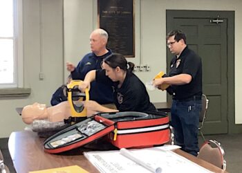 CITY COUNCIL GETS PREVIEW OF NEW DEFIBRILLATOR BY LVFD…Fourth of July will be held on Fourth of July!