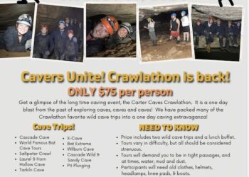 CARTER CAVES STATE RESORT PARK TO HOST CRAWLATHON AUGUST 10