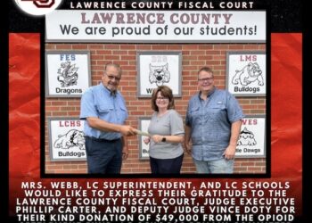 LAWRENCE SUPT. THANKS COUNTY FOR $49,500 ‘DONATION’ FROM OPIOID FUNDS