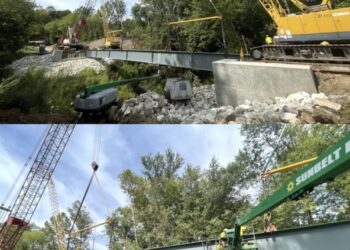 KY 581 Georges Creek Bridge in Lawrence County Takes Shape